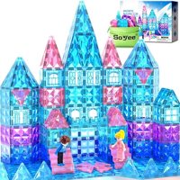 Magnetic tiles castle set, 102 piece