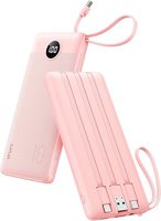 VRURC slim power bank, 4 built-in cables